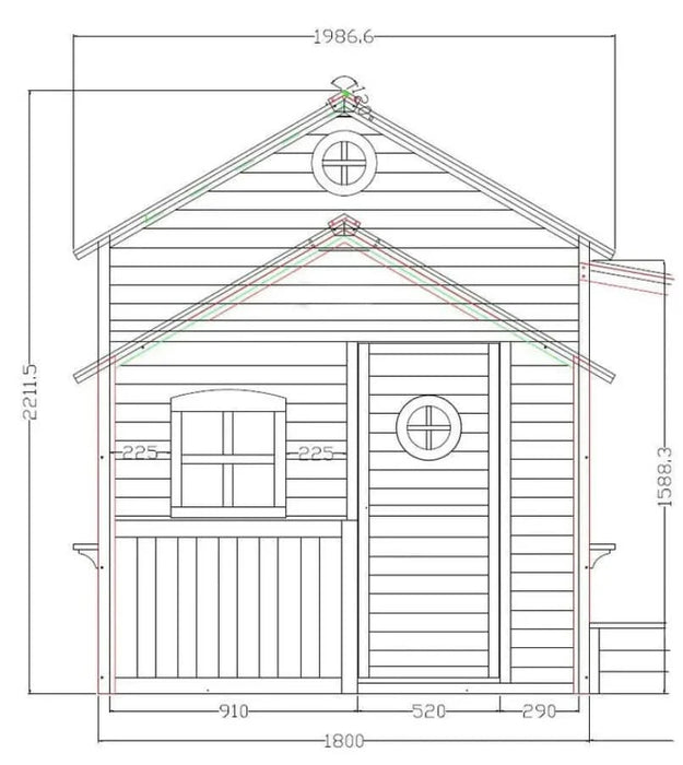 KidzShack Lovely Shack Cubby House (PERTH CLEARNCE ONLY - OCT DELIVERY)