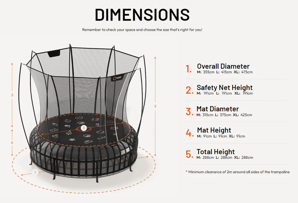NEW Vuly Thunder2-Pro Trampoline (Inc. FREE Shade Cover + FREE Tent + FREE Basketball Hoop)