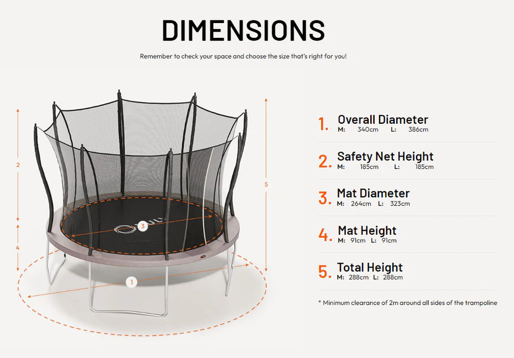 NEW Vuly Flare Trampoline (includes Bundle Discounts)