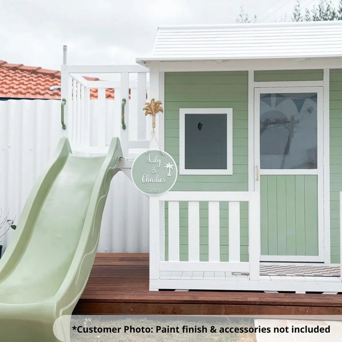 Kidzshack Delightful Shack Cubby House with Mud Kitchen & Fort & Slide (PERTH CLEARANCE ONLY - OCT DELIVERY)