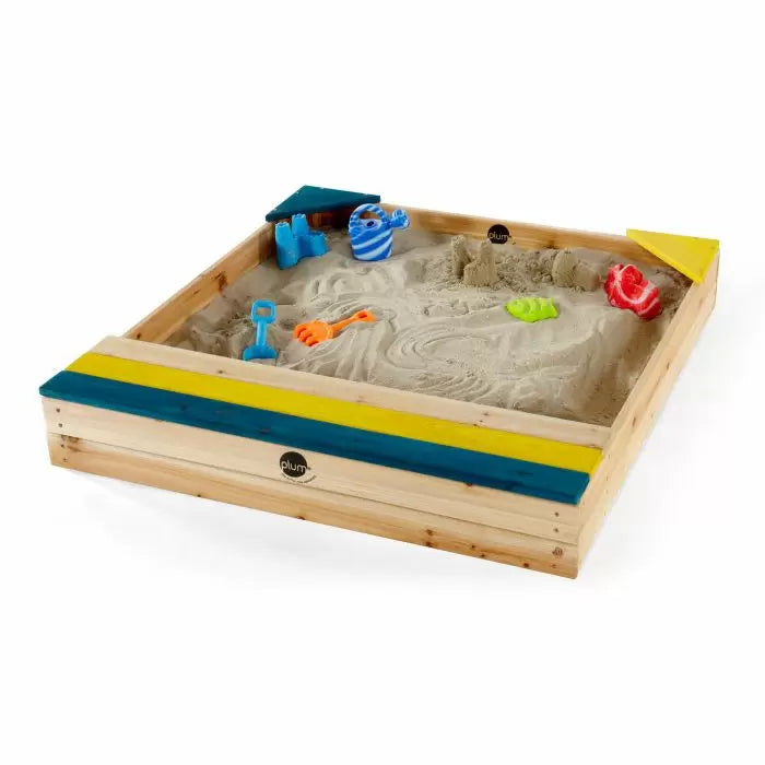 Plum Store-It Wooden Sandpit | Outdoor Sandpit with Storage for Kids