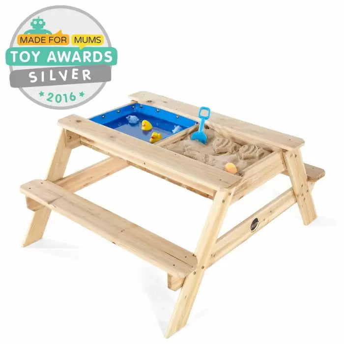 Plum Surfside Wooden Sand & Water Picnic Table | Outdoor Play for Kids