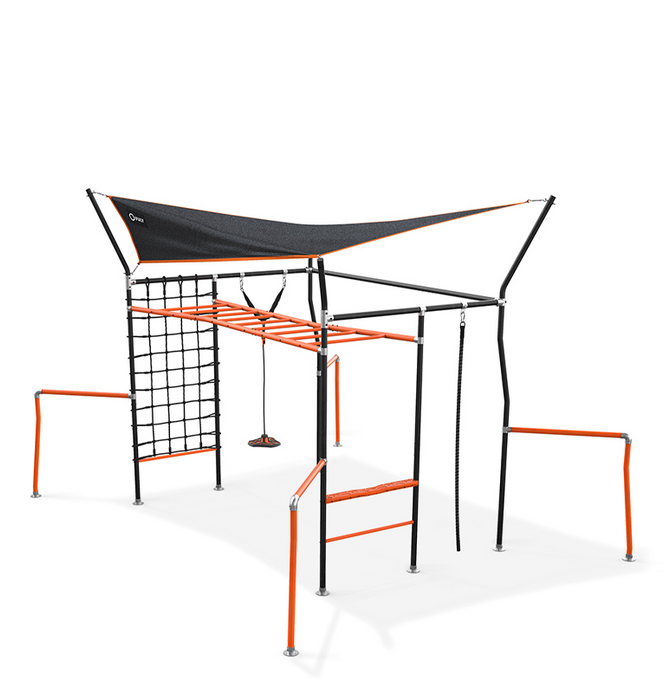 Family Quest Monkey Bars - (L) * Shade Cover * Cargo Net * Gym Rope *Bounce Swing * Bungee)