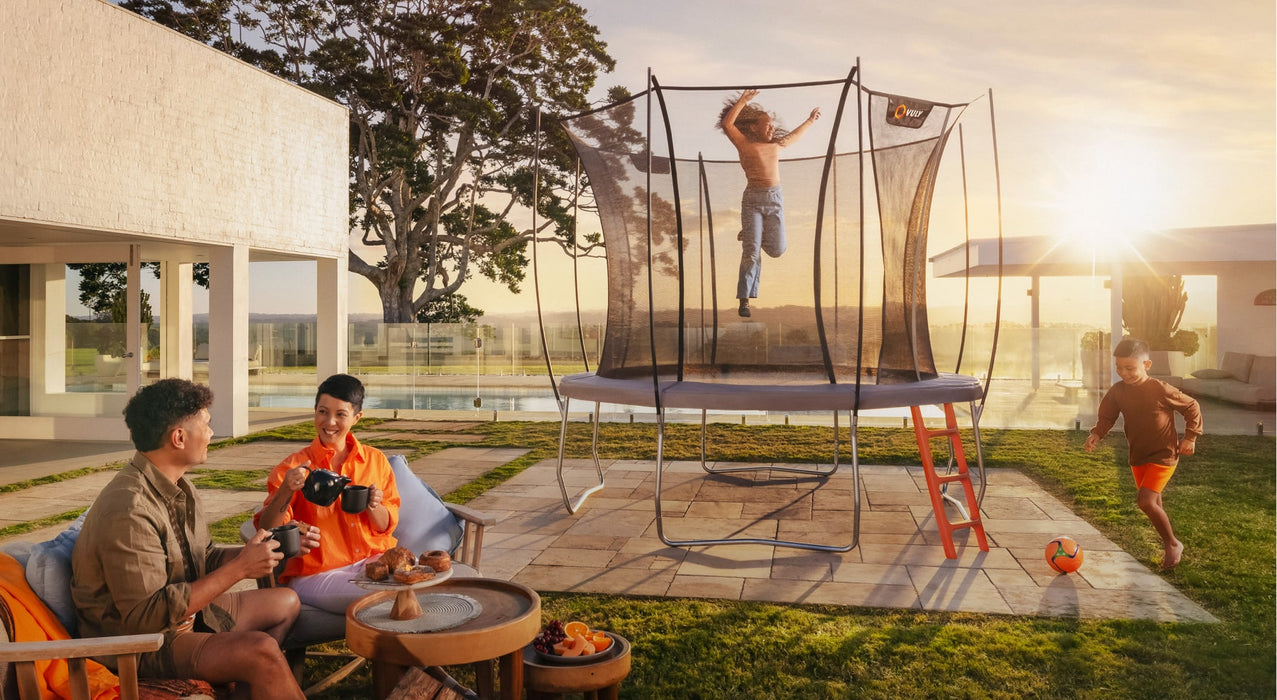 NEW Vuly Ultra 2 Trampoline (Includes FREE Shade Cover + FREE Basketball Hoop + FREE Ladder)