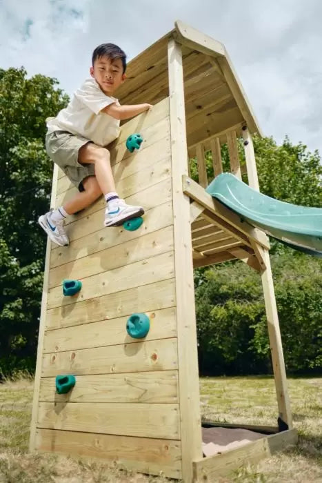 Plum Lookout Tower Playcentre with Monkey Bars | Wooden Adventure Playset for Kids (Perth Delivery Only)