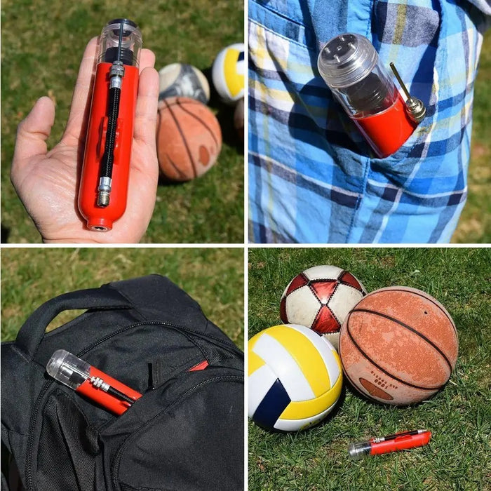 8In Portable Mini Ball Pump Red