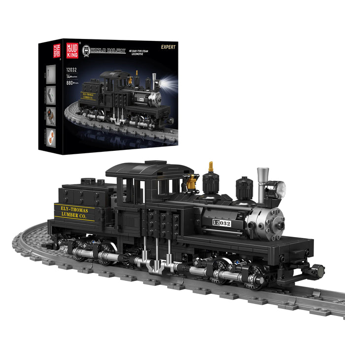 Shay-type Steam Locomotive Building Set | 880 Pcs