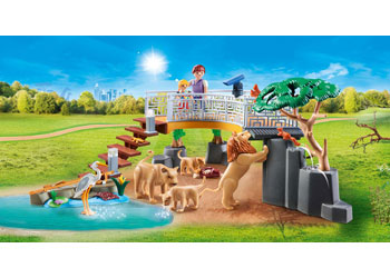 Playmobil - Outdoor Lion Enclosure (8214902833451)